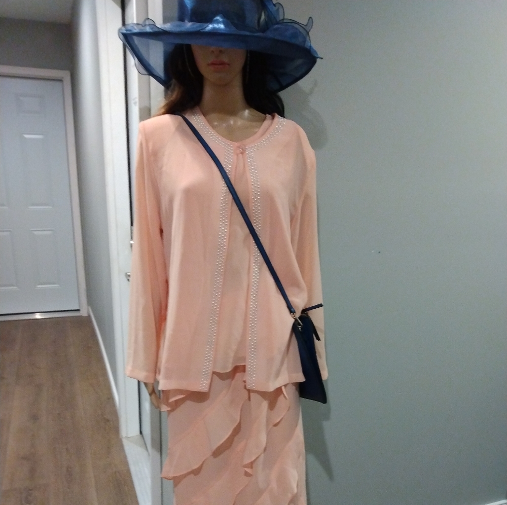 Hosanna Design U.S.A. Peach Embellish 3 pc.Skirtset